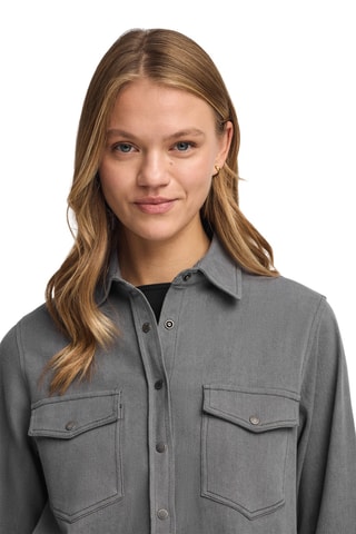 Spijkerblouse relaxed fit - Gemêleerd Grijs