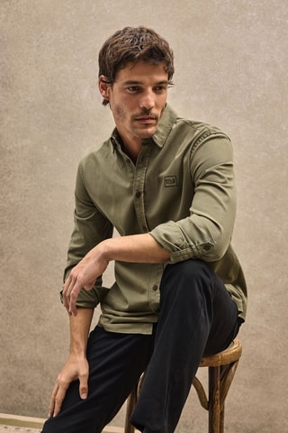 Overhemd Regular Fit - Kaki