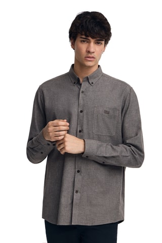 Overhemd Regular Fit - Bruin