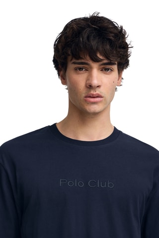 T-shirt relaxed - Marineblauw