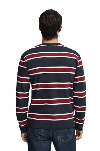 T-shirt Loose - Nachtblauw en Bordeauxrood