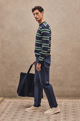 T-shirt Loose - Nachtblauw en Groen