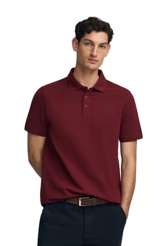 Polo Regular Fit - Bordeauxrood en Marineblauw