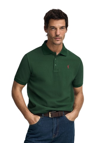 Polo Regular Fit - Donkergroen en Rood