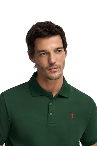 Polo Regular Fit - Donkergroen en Rood