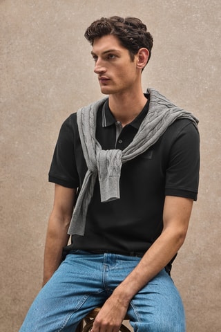 Polo loose - Zwart