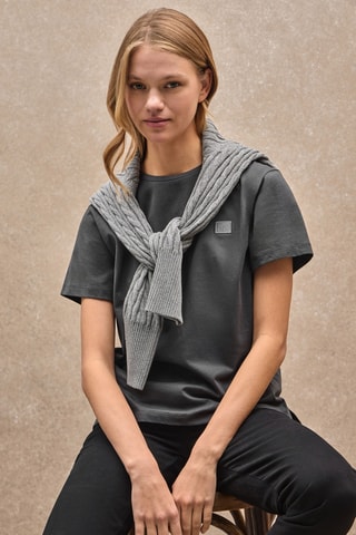 T-shirt regular - Donkergrijs