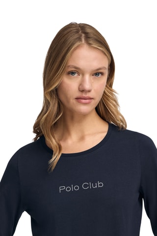 T-shirt Slim Fit - Marineblauw