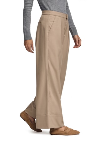 Relaxed Broek Hoge Taille - Camel