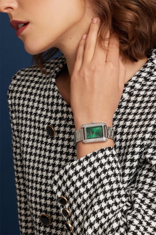 Reloj de cuarzo de acero y circones Wimbledon