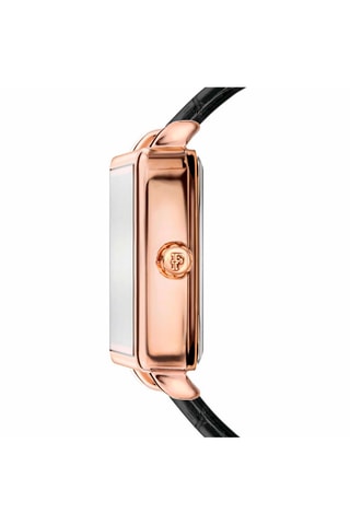 Reloj de cuarzo de piel y diamante Florence