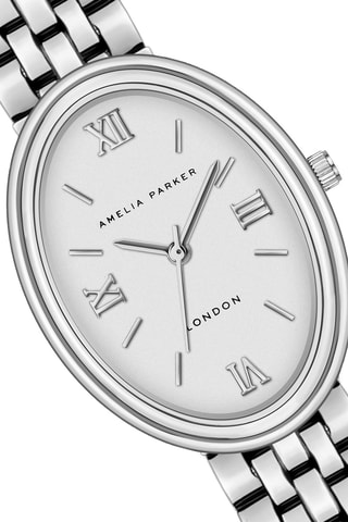 Reloj de cuarzo de acero Soraya - Plateado