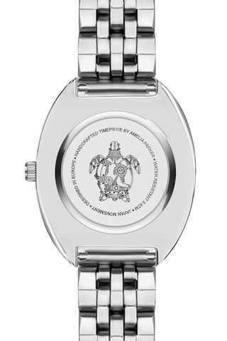 Reloj de cuarzo de acero Soraya - Plateado