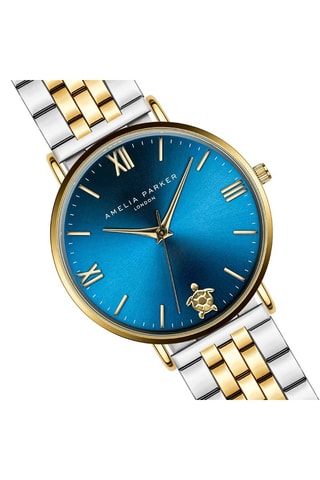 Reloj de cuarzo de acero Meeru Island - Plateado y dorado