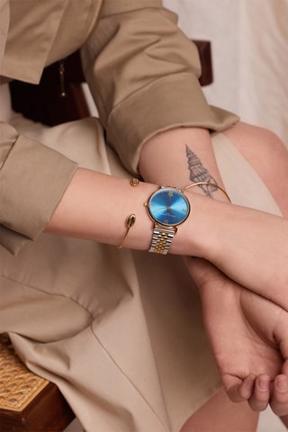 Reloj de cuarzo de acero Meeru Island - Plateado y dorado