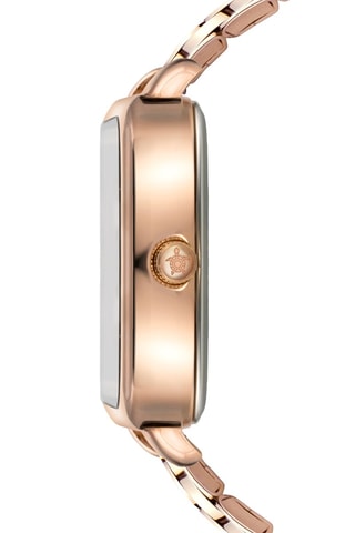 Reloj de cuarzo de acero - Rosa dorado y negro