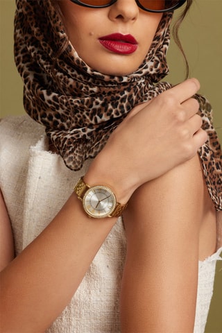 Reloj de cuarzo de acero y circones Porcelain