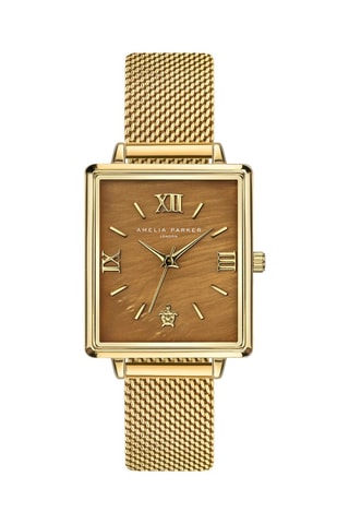 Reloj de cuarzo de acero y nácar Boracay