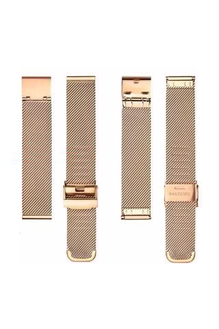 Reloj de cuarzo de acero Joyful Journey - Rosa dorado y verde