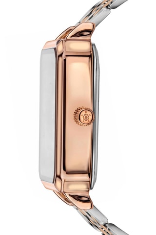 Reloj de cuarzo de acero Serenity - Rosa dorado y blanco