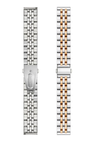 Reloj de cuarzo de acero y nácar