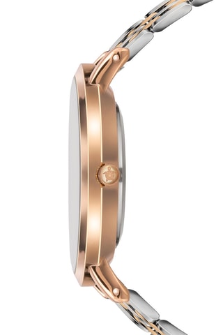 Reloj de cuarzo de acero y nácar