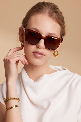 Gafas de sol polarizadas mujer Modish - Categoría 3 - Marrón oscuro