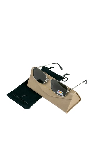 Gafas de sol polarizadas mujer 1990 - Categoría 3 - Plateado y negro