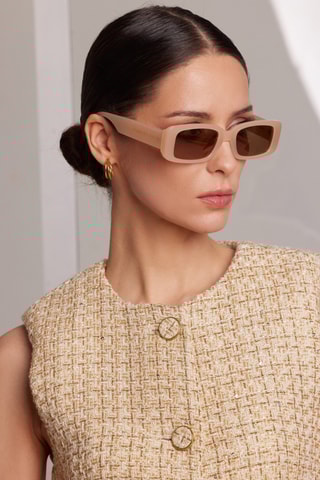 Gafas de sol polarizadas mujer Lush - Categoría 3 - Beige y marrón