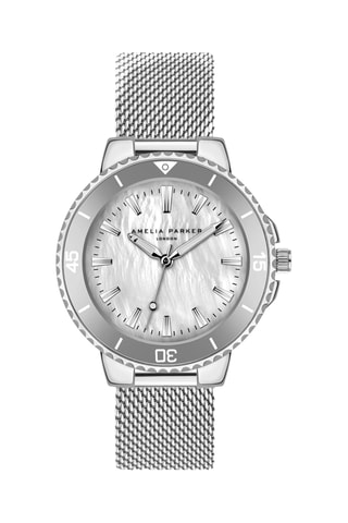 Reloj de cuarzo de acero Clayne - Plateado 