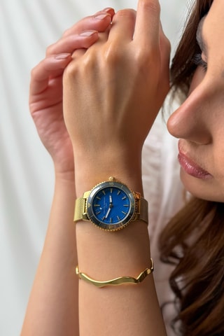 Reloj de cuarzo de acero Orcena - Nácar