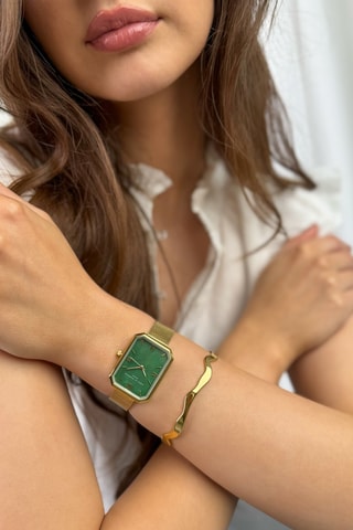 Reloj de cuarzo de acero Terrene - Nácar