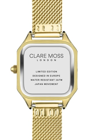 Reloj de cuarzo de acero Clare - Dorado