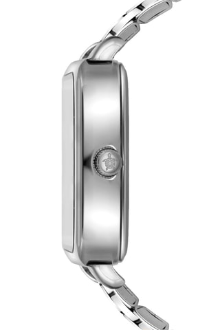 Reloj de cuarzo de acero Plaza - Plateado