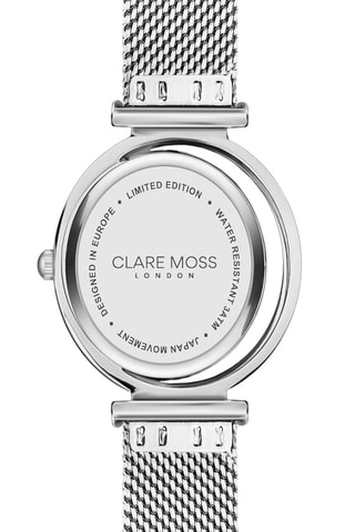 Reloj de cuarzo de acero Clare - Plateado