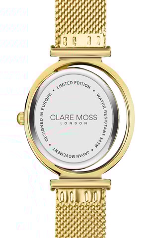 Reloj de cuarzo de acero Clare - Dorado
