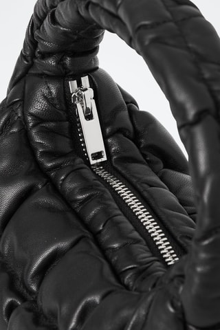 Mala em couro de carneiro - Preto