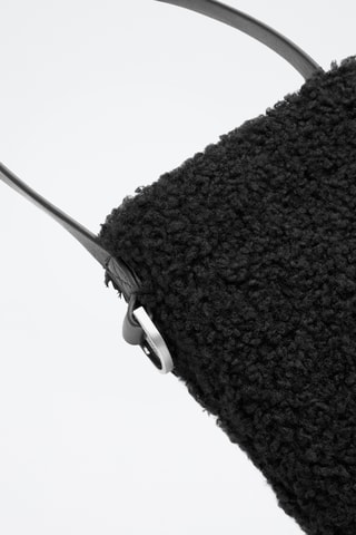Mala a tiracolo em lã - Preto