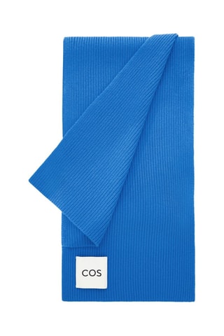 Écharpe em lã e caxemira - Azul