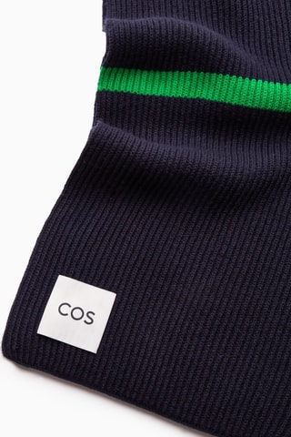 Écharpe em lã - Azul-marinho