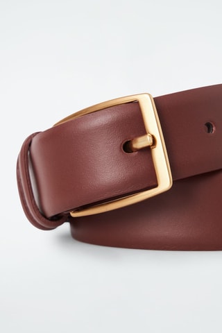 Cinto em couro - Castanho
