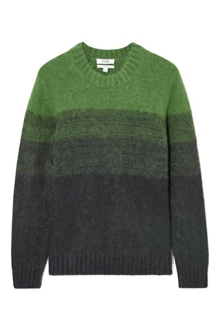 Camisola em lã e mohair - Verde