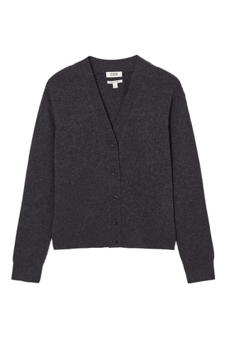 Casaco de malha em caxemira - Cinzento-escuro mesclado