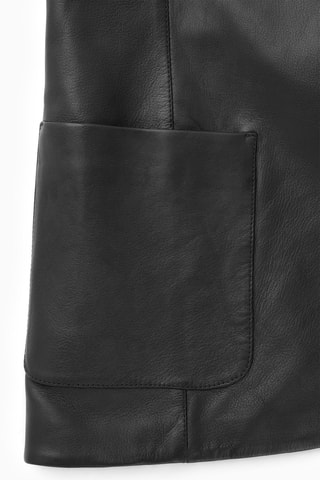 Colete em couro - Preto