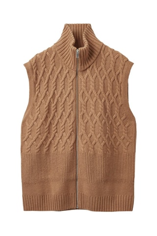 Colete em lã - Castanho