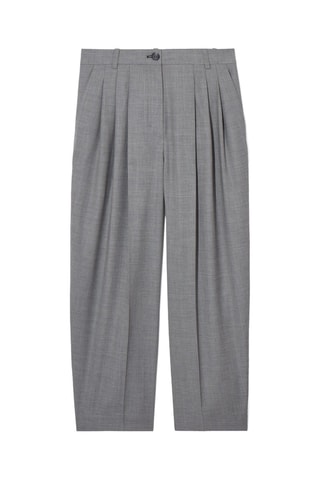 Calças em lã - Cinzento