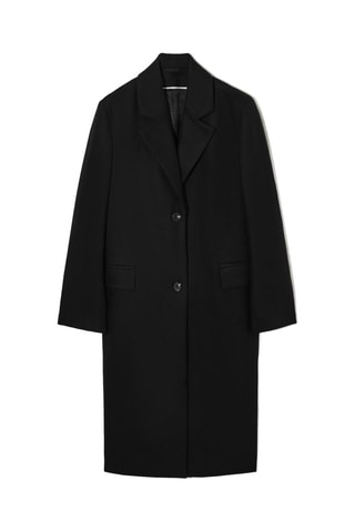 Sobretudo de lã - Preto