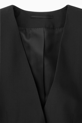 Casaco de fato em lã - Preto