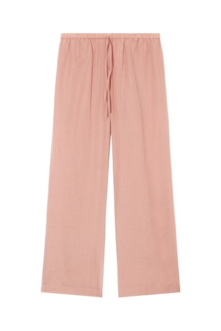 Calças de pijama em seda de amoreira - Laranja