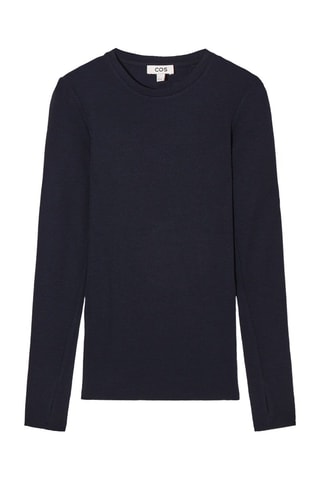 Top em lã - Azul-marinho